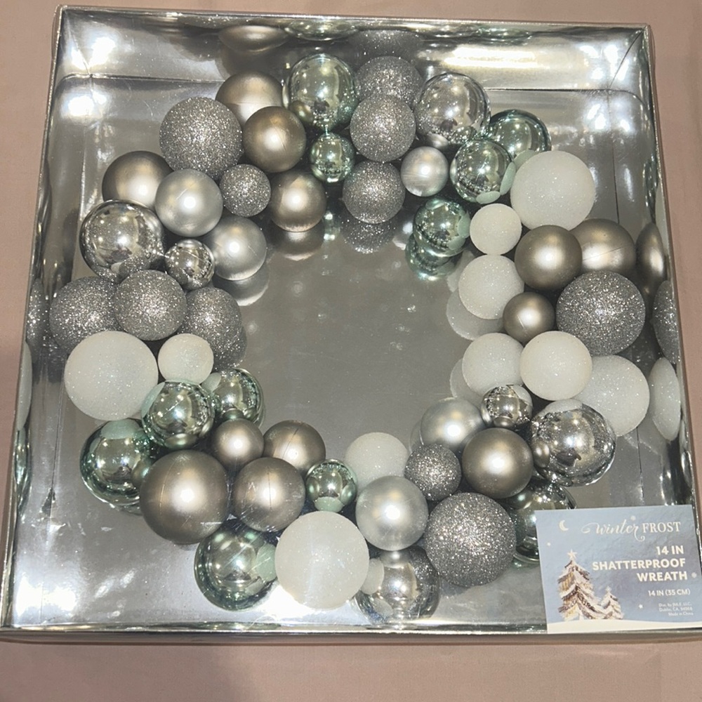 Winter Frost 14in Shatterproof Wreath